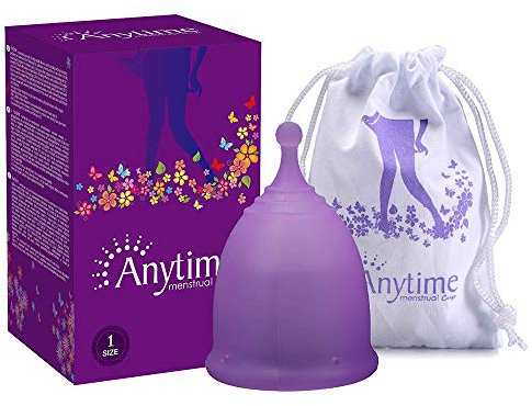WXQY Coppetta Mestruale Ultra Morbida, Coppa del Periodo più Comoda e Protezione del Periodo Riutilizzabile per Una Tazza di Luna Femminile in Silicone Fino a 12 Ore con Custodia