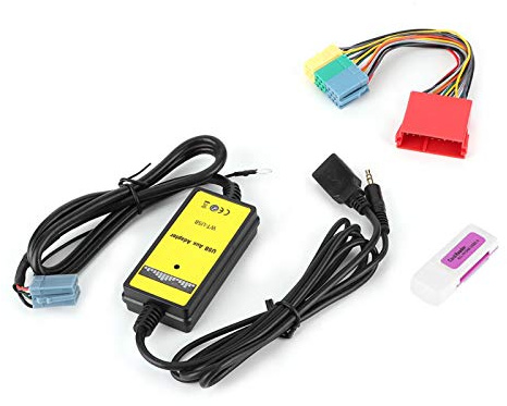 Interfaz de audio Mp3, adaptador auxiliar para automóvil, adaptador de cambiador de cd de 8 pines, 20 hz, 8209, 20 khz, interfaz auxiliar para automóvil de audio USB Mp3, compatible con asiento de plá