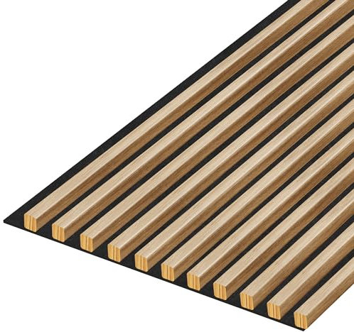 Filz-Lamellen-Set für moderne Raumgestaltung, 20x20 mm, 11 Stück, Breite 45,3 cm, Länge 275 cm Holzpaneele, wandpaneele, holzoptik, lamellenwand