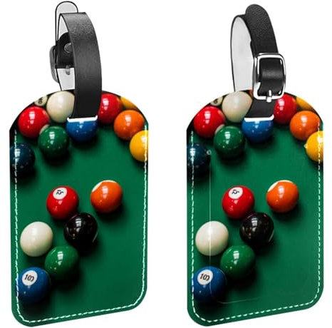 Gepäckanhänger,Gepäckanhänger für Koffer,Gepäckanhänger für Gepäck,2-Pc,Amerikanischer Billard grüner Tisch