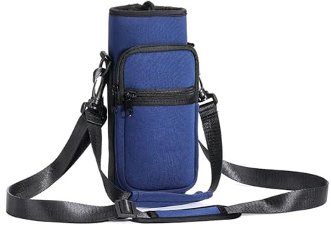 Sac de Transport Bouteille d'eau, Porte-bouteille en Néoprène Sac Isotherme Bouteilles 32 Oz/40 Oz avec Bandoulière Réglable Poignée 2 Poches pour la Marche Randonnée Voyages Camping Course Pied