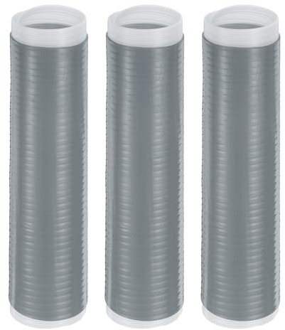 sourcing map 3 Pcs Silicone Pan Handle Sleeve, Heat Resistant Potholder Pot Holders Cover Sleeve for Frying Pan Handle Spatulas, Grey (L)