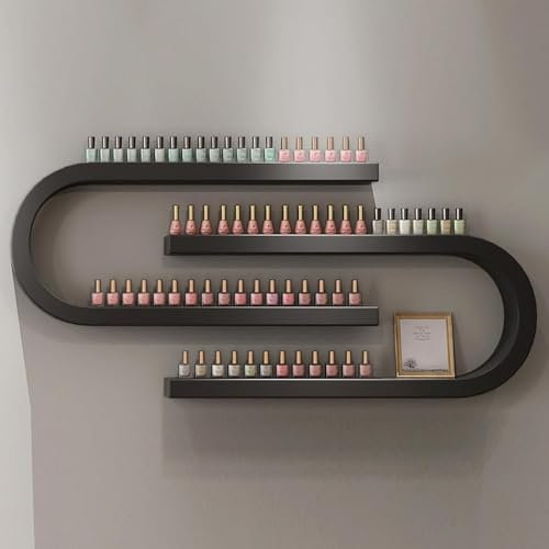 Smalto per Unghie Scaffale per smalti per unghie a parete Scaffale per bottiglie di smalto per unghie a parete, scaffale per profumi di oli essenziali a forma di U, supporto per organizer pe