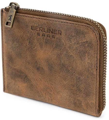 Berliner Bags Mark Portamonedas de Piel con Cremallera para Hombre y Mujer