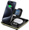 Aimtel 5 in 1 Foldable Charging Station compatible with Apple Watch Ultra 2/10/9/8,iPhone 16/16 Pro Max/16 Pro/16 Plus/15/14,Air-Pods Pro 4/3/2 with Alarm Clock and Nightlight Apple Wireless Charger