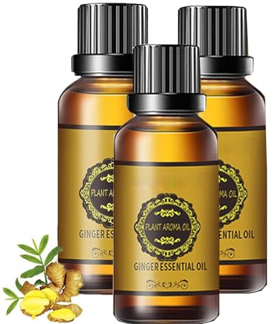 Ingwer Massageöl,Natürliches Ingwer Öl,Massageöl Muskelentspannung,Ingwer ätherisches öl - für Entspannen, Massieren Gelenkschmerzen Linderung,Sinnliches massage öl (3)