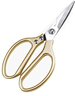 Prettiee Forbici da Cucina Professionali, Forbici da Cucina multifunzionali in Acciaio Inossidabile Ultra affilate e Resistenti (Oro)