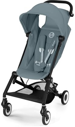 CYBEX Gold Buggy AGIS, Von ca. 6 Monaten-ca. 4 Jahre, Stormy Blue | Von ca. 6 Monaten bis ca. 4 Jahre, max. 22 kg, geeignet als Handgepäck, 2-Knopf-Faltmechanismus, Sonnenverdeck mit UPF50+