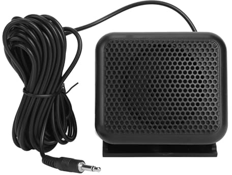 Hapivida Altavoz Externo Mini NSP-100 CB para Coche, de Sonido VHF Marino Compatible con FT-847 FT-920 FT-950 FT-2000 para Aplicaciones automotrices y de comunicación