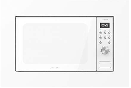 Cecotec Microondas encastrable Digital GrandHeat 2000 Built-In White. 700W, Integrable, Capacidad 20 L, Grill 900 W, 9 Funciones preconfiguradas, Quick Start