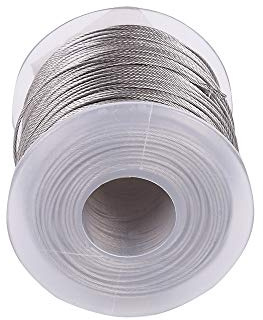 Rostfritt stålvajer, 0,5/0,8/1 mm 304 rostfritt ståltråd, kärna 7 x 7, för upphängning av målningar, speglar och foton