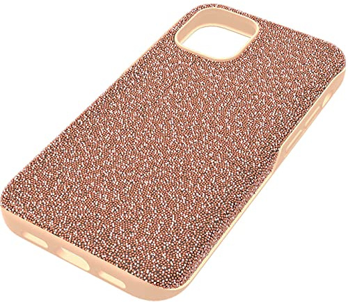 Swarovski High Custodia per Smartphone, con Superficie Ricoperta di CristalliSwarovski, Compatibile con iPhone 39, Color oro rosa, 12 mini