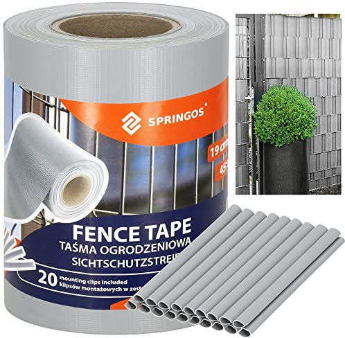 SPRINGOS Valla Jardín Exterior - Malla Ocultación Jardín - Cañizo Jardín Ocultación - Brezo Ocultación para Valla - Cerramiento Terraza Exterior Resistente y Fácil de Instalar - 35 metros