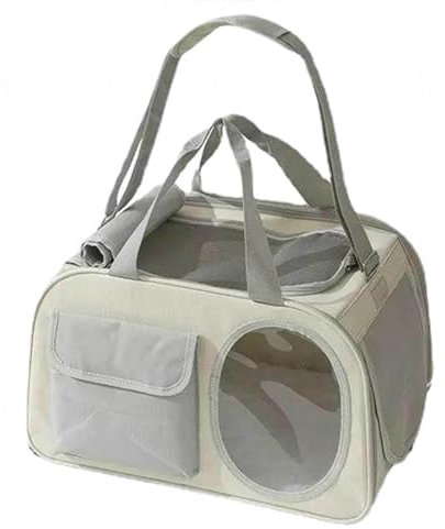 DECORN Tragbare Tragetasche für Haustiere Öffnung Oben, Herausnehmbare Matte und Atmungsaktives Netz Zusammenklappbare Transportbox Katzenkorb mit 19 Pfund für Outdoor-Reisen,Grey