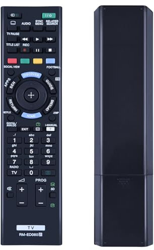 GOUYESHO RM-ED060 Télécommande de Rechange pour téléviseur LCD Sony Compatible avec KDL-50W829B KDL-42W829B KD-70X8505B KD-65X8505B KD-55X8505B KD-49X8505B KD-49X8505B KDL-50W815B KDL-50W815B
