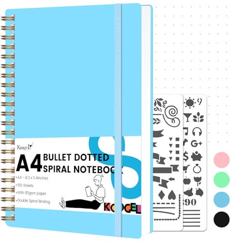 Koogel bullet notebook travel journal cute bullet journal reading journal
