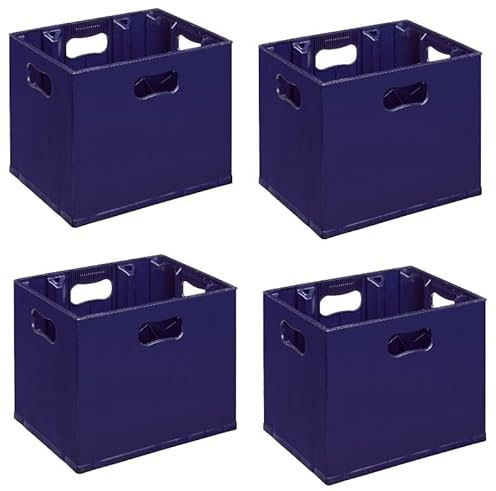 Solent Plastics 12 Compartment Wine Bottle Plastic Stacking Crate - Pack of 4