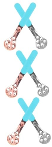 minkissy 6 Pz raschietto per lingua a goccia strumenti per la pulizia della casa raschietto per lingua in rame tongue scraper raschietto lingua spatola in silicone fornitura di denti adulto