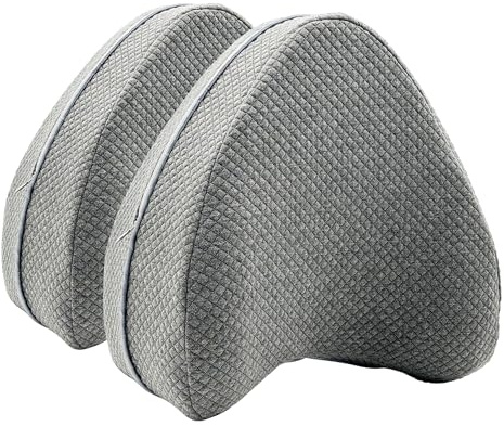 LeoTube Ersatz-Kissenbezug für Contour Legacy Bein- und Knie, Schaumstoff-Stützkissenbezug (Grau, 2er-Pack)
