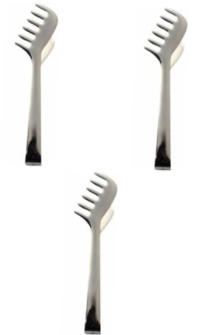 BCOATH 3pezzi Tenaglie Per Spaghetti Acciaio Inossidabile Utensili Da Cucina Resistenti E Pratici Per Ristoranti E Buffet Facili Da Usare E Trasportare Design Compatto E Durevole