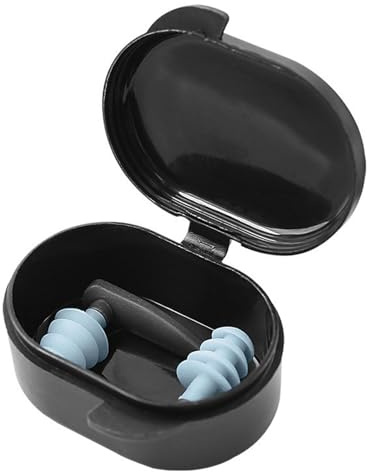 Tapones para los oídos impermeables para natación, tapones de silicona | para los oídos, diseño impermeable de 4 capas, cómodos tapones para los oídos para adultos, para ducharse, nadar, bañarse