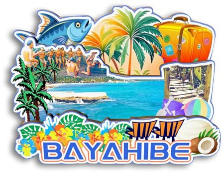 Quwsne Kühlschrankmagnet Bayahibe Dominikanische Republik Kühlschrankmagnet Stadt Reise Souvenirs Touristengeschenke 3D klassische Sehenswürdigkeiten handgefertigt Handwerk Heimdekoration 2118