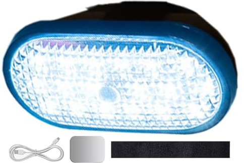 Luce di lettura per interni auto, Luci a LED per interni,Lampada da lettura per auto ricaricabile tramite USB con 6 colori | Fanale posteriore da ciclismo per guida notturna, lampada da lavoro magneti