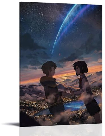 Your Name Póster Anime Kimi No Na Wa (2) Póster Pintura Decorativa Lienzo Arte de Pared Salón Póster Dormitorio Pintura, Arte de Pared Impresión de Imagen Moderna Decoración de Habitación Familiar 30