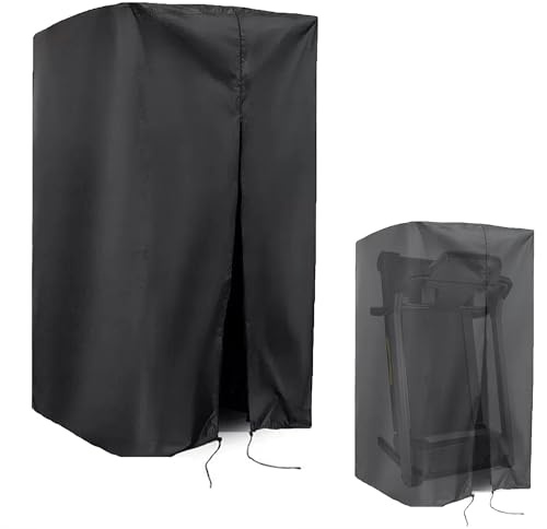ohbien Folding Treadmill Cover,117x97x168cm Treadmill Dust Cover Waterproof | Running Machine Cover with Zipper and Drawstring, 210D Oxford Fabric Treadmill Cover Ripstop for Home Gym Outdoor