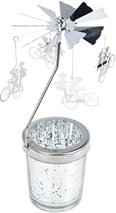 Ciieeo Schwenkbarer Kerzenhalter Aus Glas Drehende Kerze Kerzenhalter Aus Gold Kerzenhalter Für Leuchter Inhaber Deko-sticks Kerzengläser Teelicht Kerzenwärmerlampe Silver Eisen