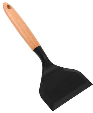 ABOOFAN Silicone Spatula for Non Stick Pans Wide Flat Turner for Pancakes Fish and Steak Heat Resistant Kitchen Utensil with Handle for Flipping Stirring Scraping and Folding
