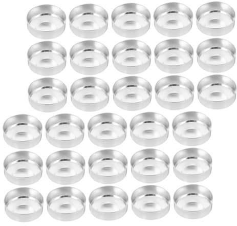 150piezas Caja De Aluminio Vacía para Velas De Té Recipiente para Cera De Vela Recipientes Vacíos Casa