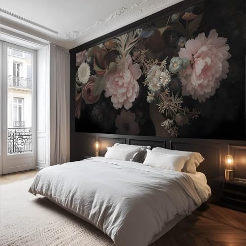 Blalkey Floral Forest Wall Murals Peel and Stick Forest murals Removable Waterproof Large Wallpaper for Living Room Bedroom (Color-1, 118×82 inch)