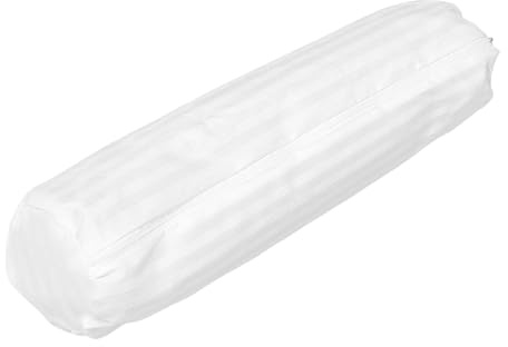 FONDOTIN Funda de Almohada Cilíndrica Extraíble de Tela White, Suave y Transpirable, Fácil de Insertar y Retirar, Adecuado para Sofá y Espacio de Sala Moderna
