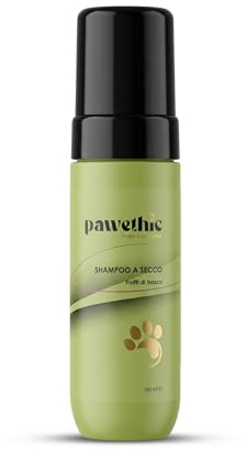 Pawethic shampoo a secco naturale per animali - fragranza frutti di bosco - 150ml