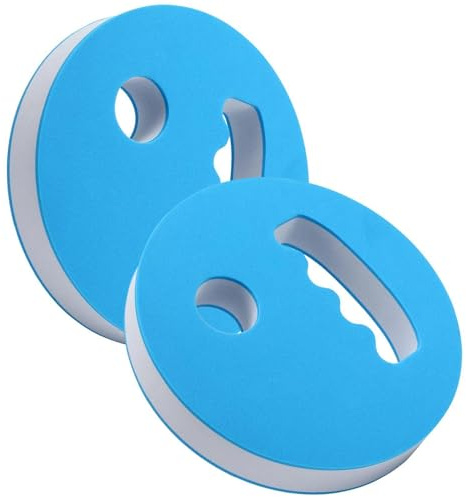 Aqua Aerobic - Scheiben | Schwimm Training Hilfe | EVA Schaumstoff Pool Discs für Erwachsene Kinder Anfänger Wasserwiderstand Fitness Tool 2er Pack Blau Langlebiges Material Leicht Zu Greifen Stabil