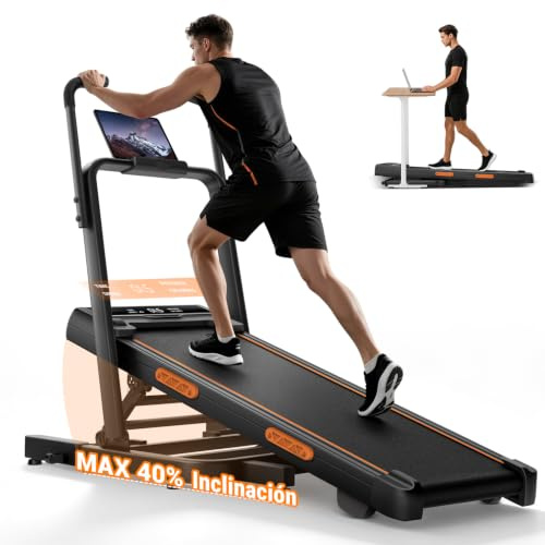 UMAY Cinta de Andar Plegable con Inclinación 40%, Walking Pad para Casa