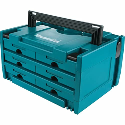 Makita P-84333 MAKSTOR 3.6, 6 einrastbare Schubladen inklusive Trennwände, verknüpfbar an Koffersystem, mit Tragegriff, 395 x 295 x 215 mm (LxBxH)