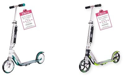 Hudora Roller für Erwachsene – Klappbarer Erwachsenen-Roller & BigWheel 205 Scooter - Stabiler Aluminium-Roller