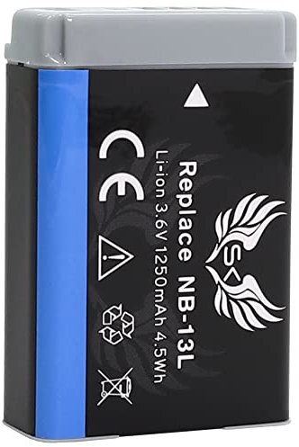 SK Akku Ersatz für Canon NB-13L | 1250mAh | für PowerShot G1 X Mark III / G5 X G9 X Mark II / G7 X Mark II - III / SX720 HS / SX730 HS / SX740 HS