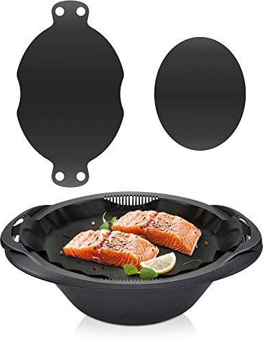 Siegvoll Carta da Forno Riutilizzabile Foglio di Cottura Durevole per Varoma Thermomix TM6 TM5 TM31 Set di 2 Pellicola per Forno Ecologico e Sostenibile Accessori per Thermomix