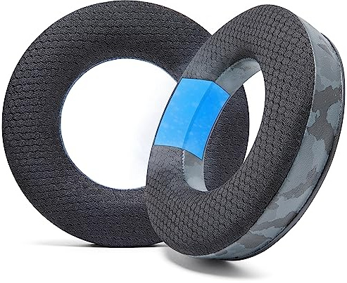 WC FreeZe DT770 – Kühlgel-Ohrpolster für Beyerdynamic DT770, DT990, DT880, MMX300, DT1770, DT1990 Kopfhörer | Außenseite aus Sportstoff, Geräuschisolierung, verstärkter Schaumstoff | Black Camo
