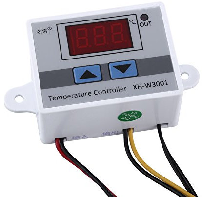 Digital Thermostat Controller, Digital Thermostat, Temperature Controller Heat Mat Temperature Switch 120W 12V Reptile Thermostat with Probe for Rooting Germination Reptiles