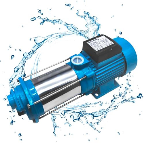 2200W IP44 Rostfreier Stahl Gartenpumpe 35 ℃ Maximale Wassertemperatur Wassertransferpumpe Selbstansaugende Gartenpumpe Edelstahl Kreiselpumpe für Hauswasserwerke, Haus und Garten