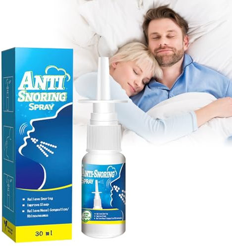 Solution Anti-Ronflement,30 ML Spray Anti-Ronflement,Anti Ronflement Spray,Améliorer la Respiration Nasale,Anti Ronflement Efficace Puissant,Spray Nasal Anti Ronflement,Spray Nasal Anti Ronflement