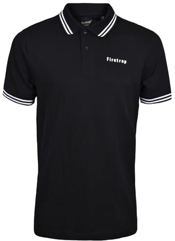Firetrap Mens Polo Shirt Cotton Short Sleeve Tip Collar Tshirt