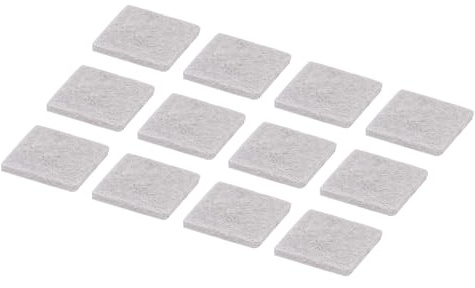 sourcing map 24pcs Felt Furniture Pads, 2 Inch Square Small Felt Chair Leg Floor Protectors Prevent Scratches for Furniture Hard Floor, Beige