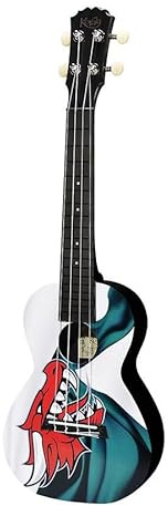 Korala Konzert Ukulele PUC-30-021 Welsh Dragon – 23 Ukulele aus Polycarbonat mit Drachen-Motiv – robust, leicht, stimmstabil, ideal für Einsteiger & Fortgeschrittene – stylisches Design