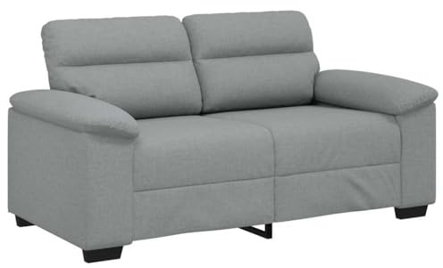 vidaXL 2-sitssoffa ljusgrå 120 cm tyg, soffa, 2-sits soffa, tyg 2-sits soffa, soffa, två sits soffa, tyg tvåsits soffa, modulsoffa, soffa sittplatser