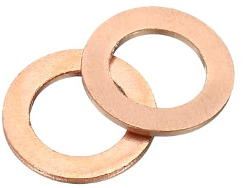 QUARKZMAN Rondelles Metal, 26 Pièces 8mm ID x 13mm OD x 1mm Hauteur Rondelles Plates en Cuivre, Bagues de Montage pour Vis, Boulons, Écrous, Accessoires, Charnières de Porte